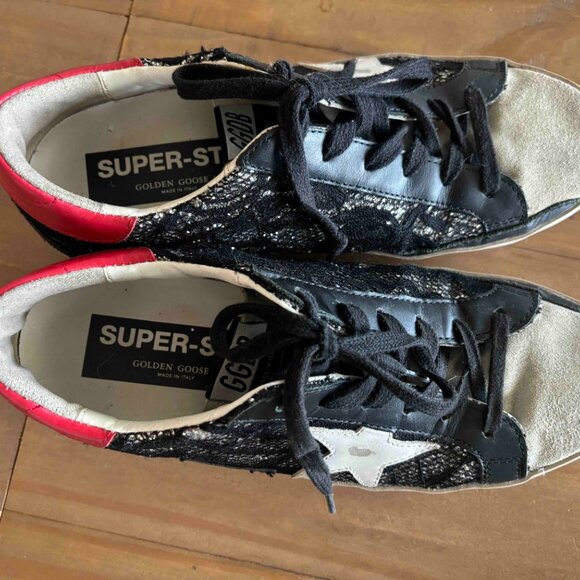 Golden Goose Black Lace Sneakers - Picture 4 of 9